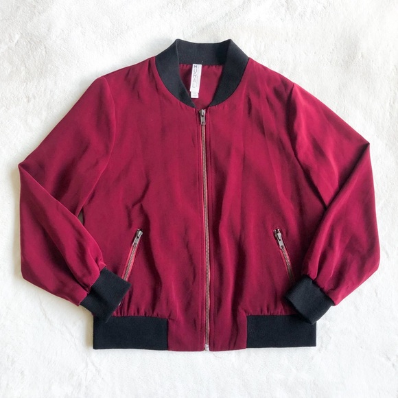 Mural Maroon Bomber Jacket from Nordstrom - Picture 3 of 9